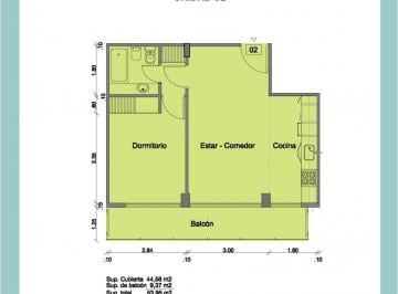 Departamento de 2 ambientes, Mar del Plata · Venta