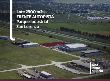 Terreno · 2500m² · Lote en Venta 2.500 m² - Parque Industrial San Lorenzo Unico Frente Autopista