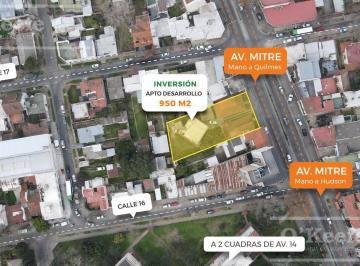 Terreno · 951m² · Lote Ideal Para Desarrollo Inmobiliario - Venta - Lote 950 m² - Berazategui Centro