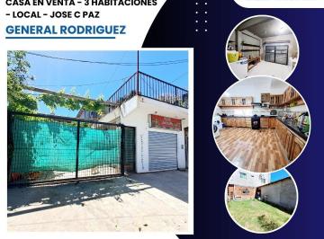 Casa · 200m² · 4 Ambientes · 1 Cochera · Casa en Venta - 3 Habitaciones - Local - José C. Paz