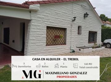 Quinta vacacional · 140m² · 4 Ambientes · Casa en Alquiler El Trebol