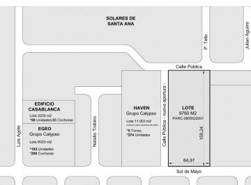 Terreno , Córdoba · 1 Lote 9700 m² Sol de Mayo Luis Agote Ruta 20 Super Mami Inversion