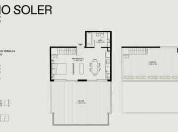 Departamento · 33m² · 1 Ambiente · P Hollywood - Monoambiente con Balcón Terraza y Terrza Propia