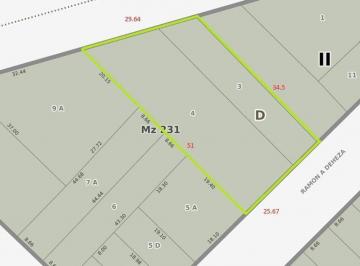 Terreno · 1000m² · Venta Lote Ituzaingo