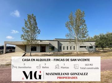 Casa · 163m² · 4 Ambientes · 1 Cochera · Casa en Alquiler Temporal y Anual en Fincas de San Vicente