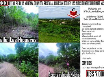 Terreno · 630m² · Lote Al Pie de La Montaña con Vista Al Lago San Roque y Las Altas Cumbres en Bialet Masse