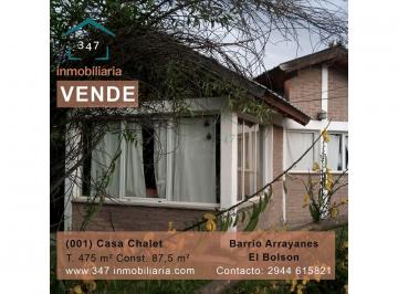 Casa · 61m² · 3 Ambientes · 1 Cochera · En Venta Hermosa Casa Tipo Chalet, en Exclusiva Zona Residencial Arrayanes de El Bolsón
