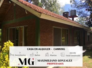 Quinta vacacional · 250m² · 4 Ambientes · Casa Quinta en Alquiler Temporal - Canning Ezeiza
