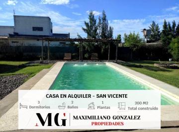 Casa · 200m² · 5 Ambientes · 4 Cocheras · Casa en Alquiler Temporal en San Vicente