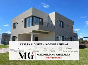 Casa · 270m² · 6 Ambientes · Casa en Alquiler Temporal - Lagos de Canning