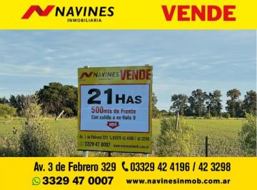 Campo , San Pedro · 21has en Venta en San Pedro con 500 m² de Frente Sobre Ruta Panamericana