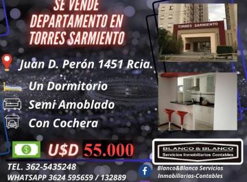 Departamento · 40m² · 2 Ambientes · 1 Cochera · Se Vende Departamento en Torres Sarmiento