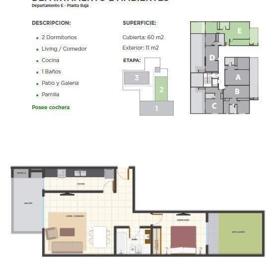 Departamento · 60ha · 2 Ambientes