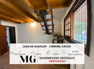 Casa · 110m² · 4 Ambientes · Casa en Alquiler Canning, Ezeiza