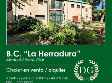 Casa · 418m² · 4 Ambientes · 5 Cocheras · Chalet 6 Amb C/dep Serv - Lote 2000 m² - " La Herradura"