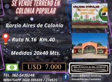 Terreno · 800m² · Se Vende Terreno de 20x40