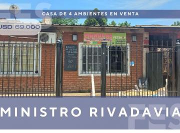Casa · 129m² · 4 Ambientes · 1 Cochera · Venta Casa en Ministro Rivadavia