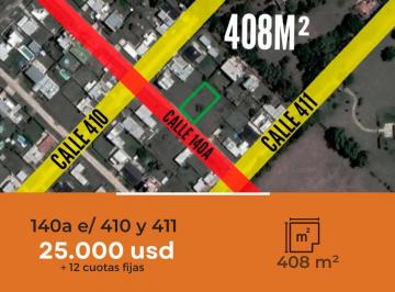 Terreno · 408m² · Terreno en Venta - 408 m² - Villa Elisa [financiado]