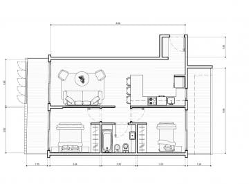 Departamento · 57m² · 3 Ambientes · Departamento - Parque Chacabuco