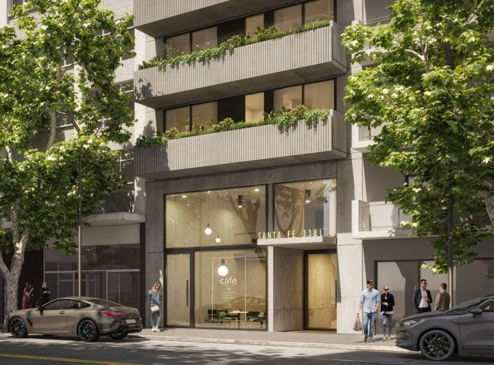 Desarrollo vertical · Unidades Apto Profesional de 1, 2 y 3 Ambientes. Santa Fe 3381