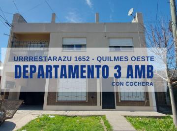 Departamento · 75m² · 3 Ambientes · 1 Cochera · Alquiler Departamento 3 Ambientes - Quilmes Oeste
