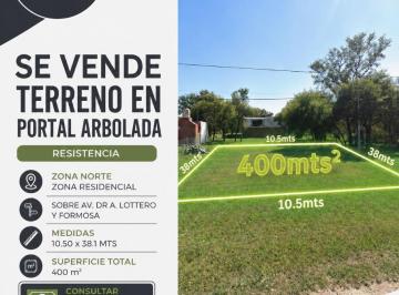 Terreno · 400m² · Se Vende Terreno en Zona Norte