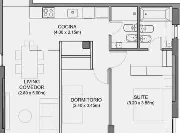 Departamento · 62m² · 3 Ambientes · Venta Depto. 2 Dor Estrenar - Olivé 954 - Rio Arriba