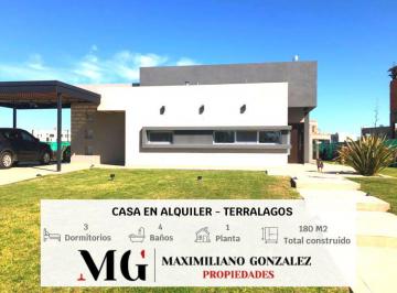 Casa · 180m² · 5 Ambientes · 2 Cocheras · Casa en Alquiler en Terralagos, Canning