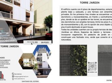 Departamento · 63m² · 2 Ambientes · Departamento Centrico en Pozo "Torre Jardin"