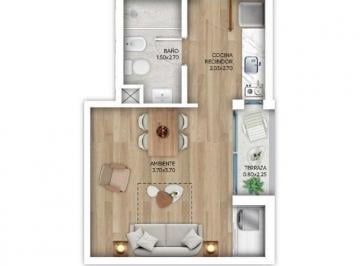 Departamento 38m² Venta Montevideo · Monoambiente a Estrenar Sobre Constituyente