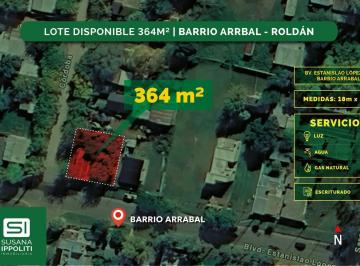 Terreno · 364m² · Terreno en Venta de 364 m² en Roldán