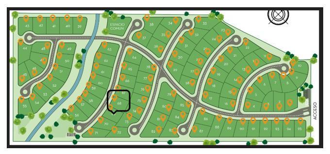 Lote 68 en barrio privado Arenas Chico, 629m²