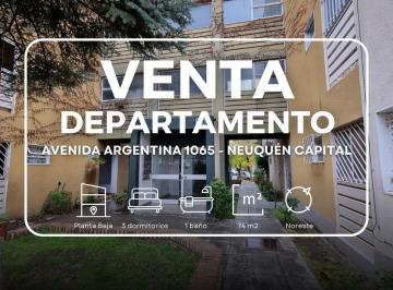 Departamento · 74m² · 5 Ambientes · Vendo Dpto 3 Dorm. - Planta Baja - Av Argentina 1000
