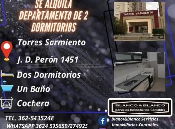 Departamento · 55m² · Se Alquila Departamento de 2 Dorm. en Torres Sarmiento