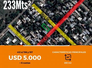 Terreno · 233m² · Terreno en Venta - 233 m² - Arturo Seguí, La Plata [financiado]