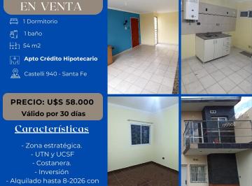 Departamento de 4 ambientes, Ciudad de Santa Fe · Venta Departamento 1 Dormitorio Residencial Guadalupe