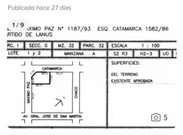 Local comercial de 20 ambientes, Lanús · Dueño Sup=493 m² Esq 2 Locales C/ Viviendas =2 Lotes 493 Cub