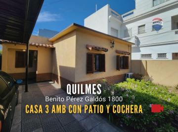 Casa · 116m² · 3 Ambientes · 1 Cochera · Venta Casa 3 Ambientes C/patio y Cochera - Quilmes