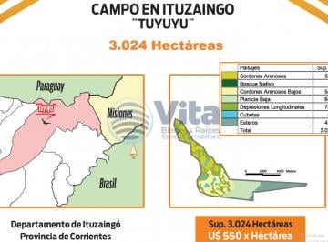 Campo · 3024m² · Venta Campo 3.024 Has Ituzaingo Corrientes