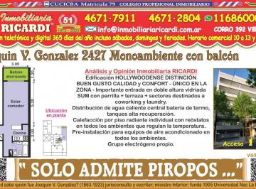 Departamento · 34m² · 1 Ambiente · Solo Admite Piropos 1 Amb a Estrenar Edif Premium + Balcón