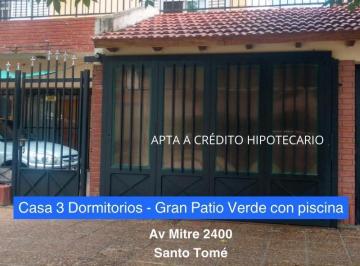 Casa · 210m² · 7 Ambientes · 2 Cocheras · ¡Oportunidad Única en Santo Tomé! Casa en Venta Sobre Av Mitre