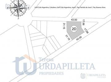 Terreno · 2094m² · Terreno en Golf Club Argentino - Lote de 2094 m² Superficie Total