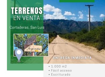 Terreno , Cortaderas · Lotes en Cortaderas, San Luis