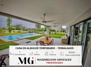Casa · 280m² · 6 Ambientes · 2 Cocheras · Casa en Alquiler Temporal en Terralagos, Canning