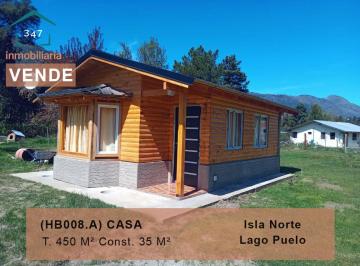 Casa · 35m² · 2 Ambientes · (Hb008.a) Casa de Excelente Construcción en Isla Norte, Lago Puelo