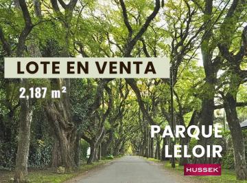 Terreno · 2187m² · Oportunidad! Terreno / Lote en Venta de 2.187 m² en La Mejor Zona del Parque Leloir.