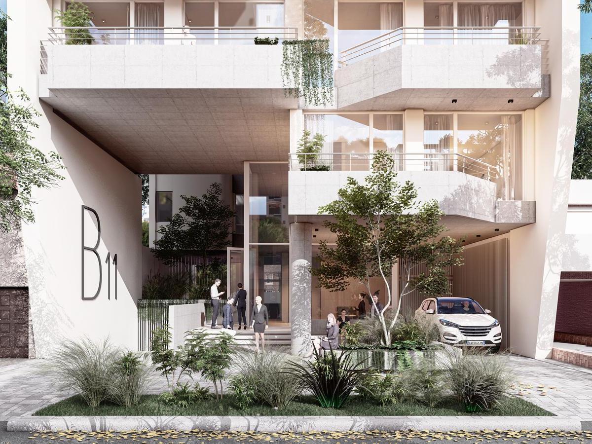 Depto 2 amb, 58m² cubiertos, 66m² totales en pozo — Mar del Plata