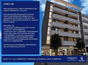 Departamento en Venta de 3 ambientes  · Departamento en Venta 1 Y/o 2 Dorm., Terrazas, Cocheras, Calle 56 Entre 30 y 31
