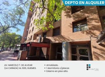 Departamento de 2 ambientes, Córdoba · Alquiler Amoblado 1 Dorm en Guemes // Sobre Cañada // Piso Alto // Externo