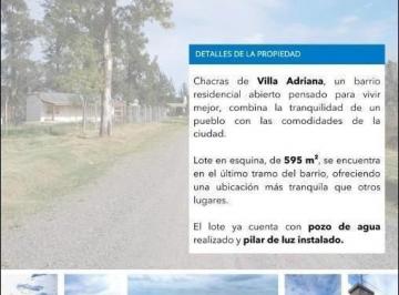 Terreno · 595m² · Terreno de 595 m² en Esquina en Barrio Abierto Chacras de Villa Adriana - Alejandro Petion